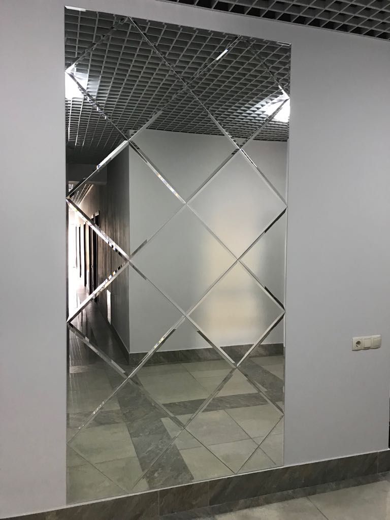Зеркальное панно с фацетом